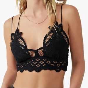 Free people adella bralette in black